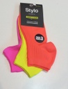 Media Mujer Soquete Fluo Microf. Deport. Pack X3 Stylo A154