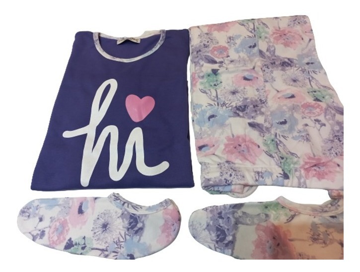 Pijama Invierno Mujer Algodon Delle Done Liquidacion Ar 8020