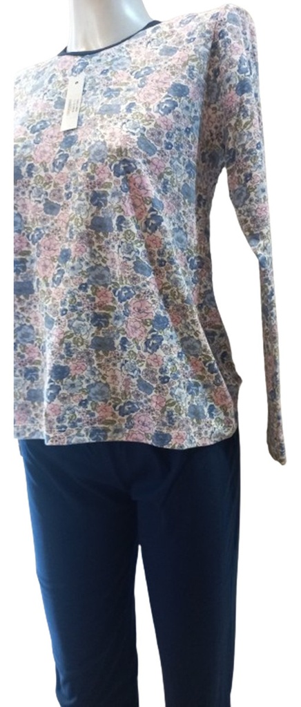 Pijama Manga Larga Pantalon Largo Algodon Invierno Ferz 8431