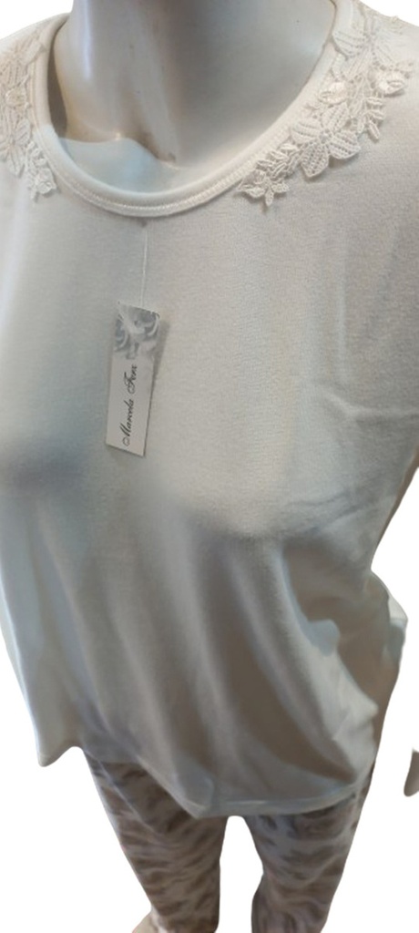 Pijama Manga Larga Pantalon Largo Algodon Invierno Ferz 8432