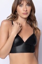 Conjunto Engomado Tipo Cuero Top Sin Aro Colaless Pink 41501