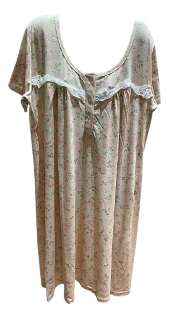 Camison Señora Manga Corta Talles Grandes Florcitas Ar 26124