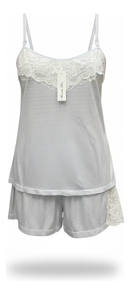 Pijama Solera + Short De Verano Algodon Ferz 828395