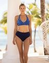Bikini Conjunto Triangulo Semiarmad + Tiro Alto Din Dan 2308