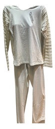 [FER828380CRE2] FERZ 828380 PIJAMA INV PIMA MANGAS Y BOLSILLOS JANIE CREMA 2