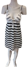 [FER827297BLA1] Camisolin Con Puntilla Sexy Rayado Marcela Ferz 827279