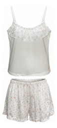 [FER828314BLA3] Pijama Solera + Short De Verano Algodon Ferz 828314
