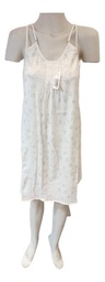 [FER827197BLA1] Camison De Verano Algodon Estampado Marcela Ferz 827197