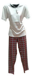Pijama Manga Corta Con Pantalon Largo Algodon Ferz 828337