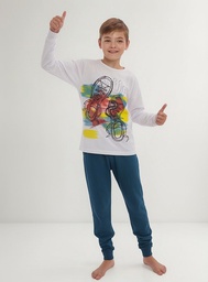 [MUM8006BLA0] Pijama Nene Varon Niño Algodon Invierno Mumi Dolls 8006