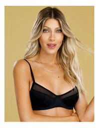 Corpiño Con Aro Doble Tela Con Tul 95 Al 115 Pink 12084